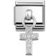 Maillon Nomination classic charms croix et oxydes