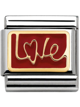 Maillon Nomination classic message love rouge