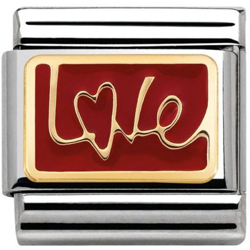 Maillon Nomination classic message love rouge