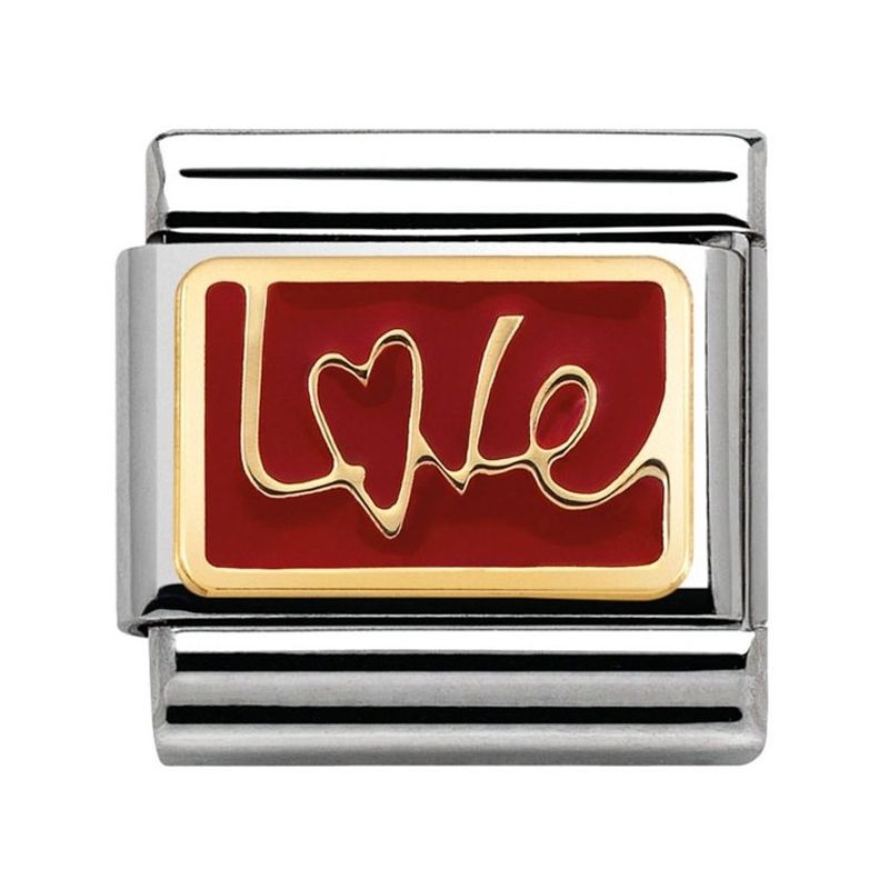 Maillon Nomination classic message love rouge