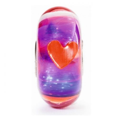 Perle en verre Trollbeads spéciale Saint Valentin