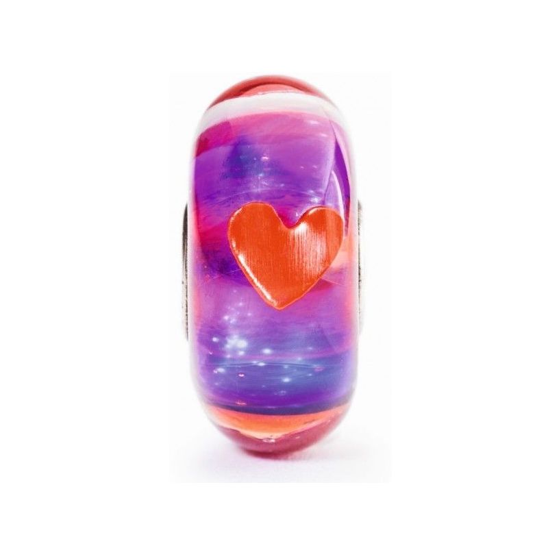 Perle en verre Trollbeads spéciale Saint Valentin