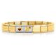 Bracelet Nomination base acier dorée jaune spécial amoureux