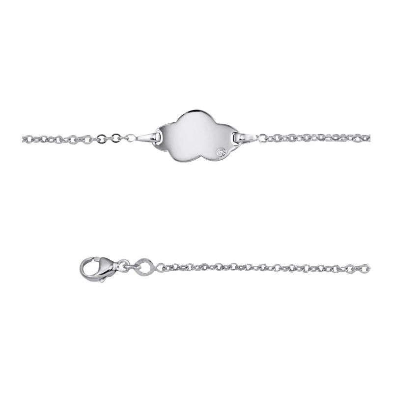 Gourmette enfant Argent et Diamant
