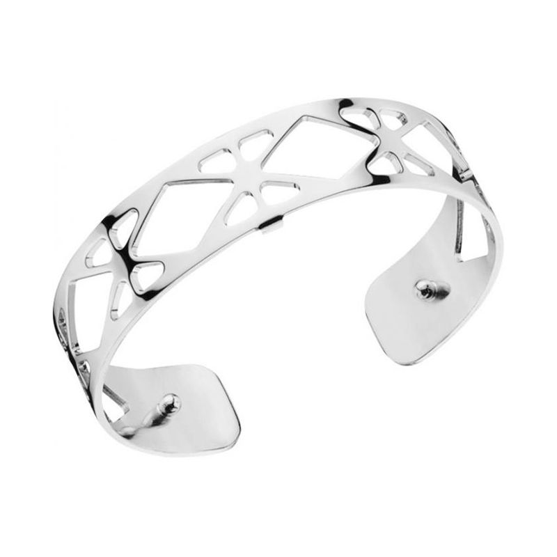 Bracelet manchette Les Georgettes motif resille finition Argent small
