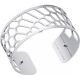 Bracelet manchette Les Georgettes motif nid d'abeille finition Argent medium