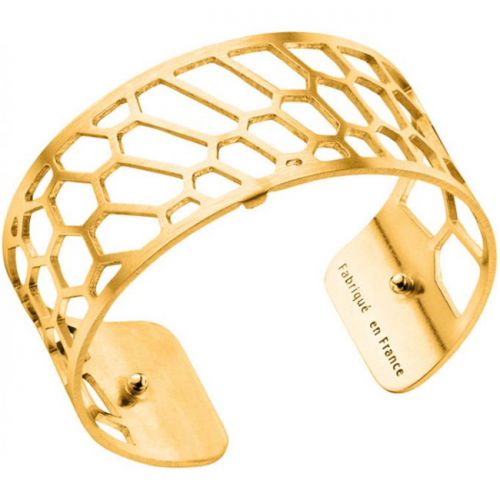 Bracelet manchette Les Georgettes motif nid d'abeille finition Or jaune medium