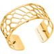 Bracelet manchette Les Georgettes motif nid d'abeille finition Or jaune medium