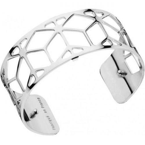 Bracelet manchette Les Georgettes motif resille finition Argent medium