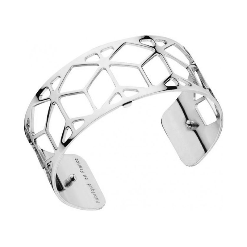 Bracelet manchette Les Georgettes motif resille finition Argent medium
