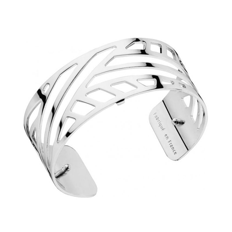 Bracelet manchette Les Georgettes motif ruban finition Argent medium
