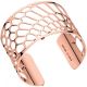Bracelet manchette Les Georgettes motif nid d'abeille finition Or rose large