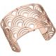 Bracelet manchette Les Georgettes motif poissons finition Or rose large