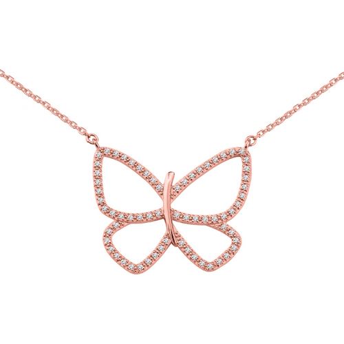 Collier plaqué Or rose et oxyde de zirconium