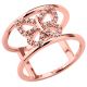 Bague plaqué Or rose et oxyde de zirconium