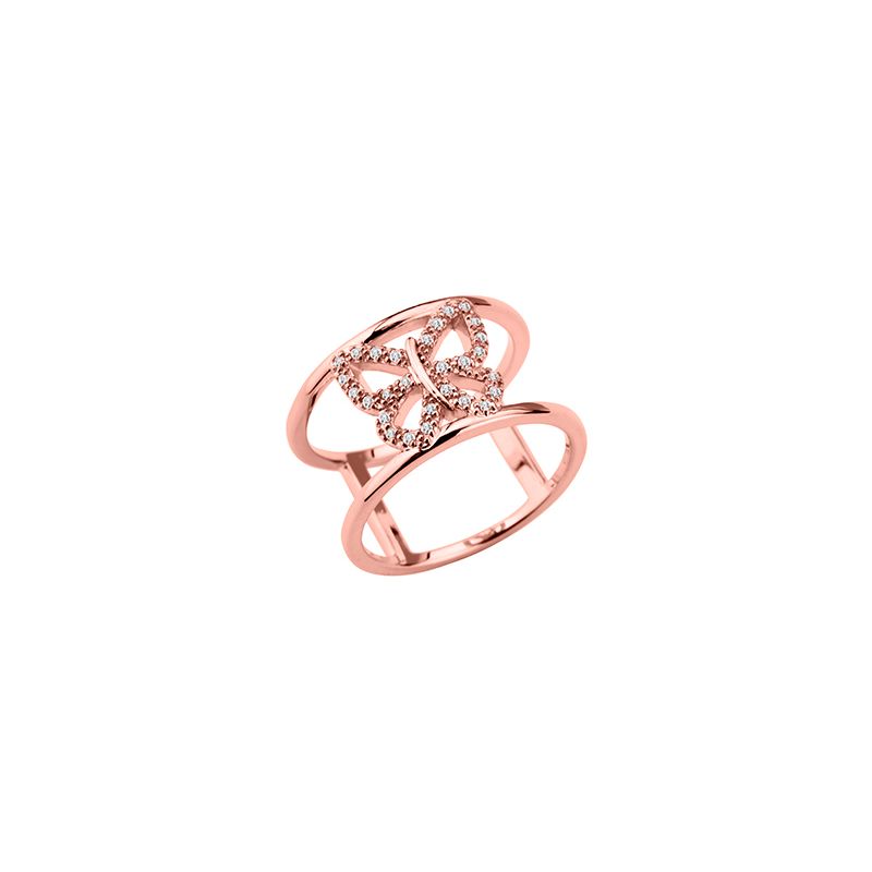 Bague plaqué Or rose et oxyde de zirconium