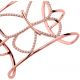 Bracelet manchette plaqué Or rose et oxyde de zirconium