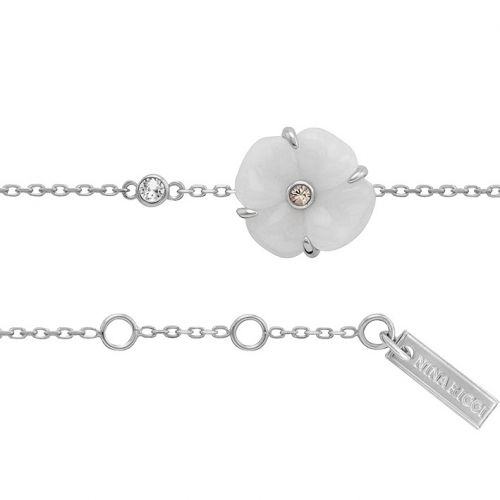 Bracelet Nina Ricci Argent, résine et oxyde de zirconium
