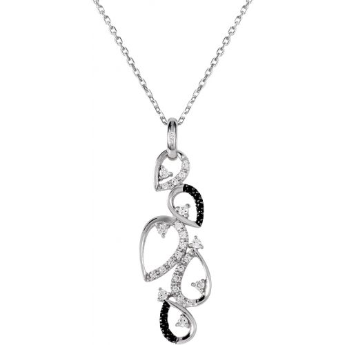 Collier Argent et oxyde de zirconium