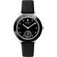 Montre femme Pierre Lannier cuir noir et céramique