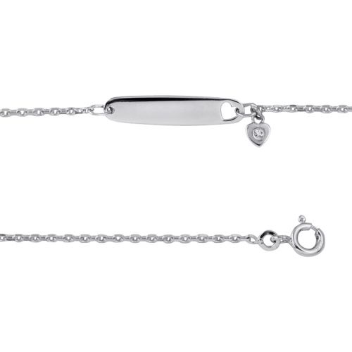 Gourmette enfant Argent et Diamant