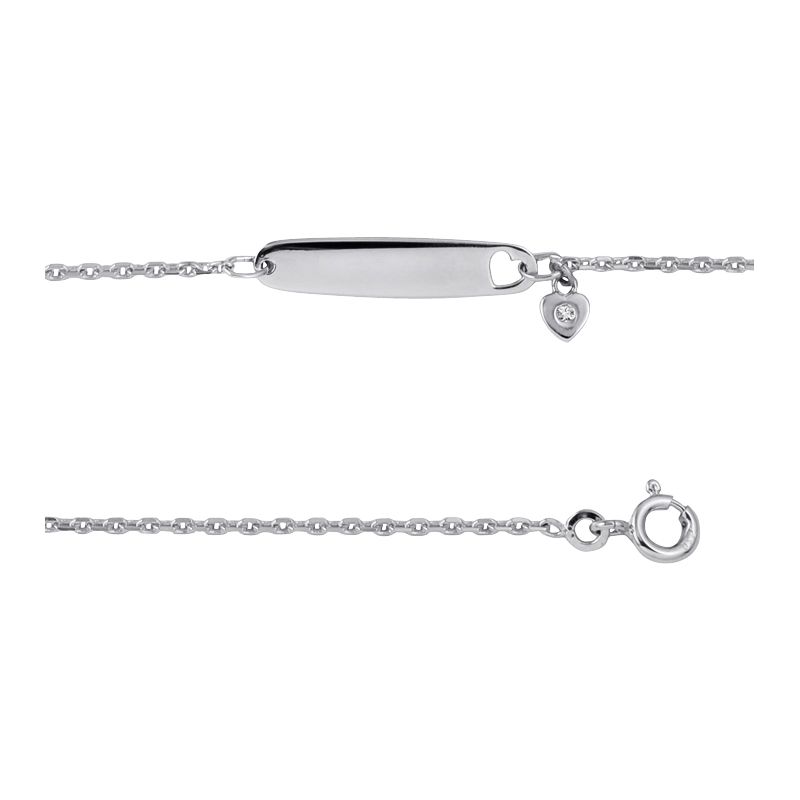 Gourmette enfant Argent et Diamant