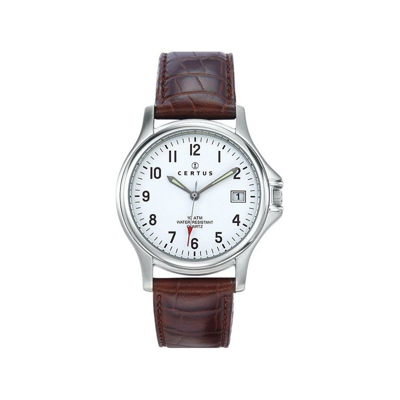 Montre homme Certus bracelet cuir marron