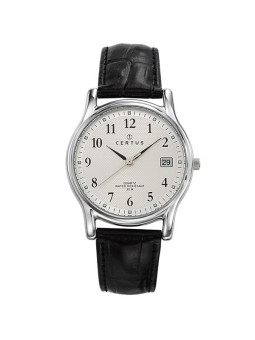 Montre homme Certus bracelet cuir noir