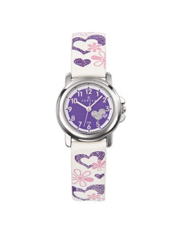 Montre enfant Certus coeurs violette