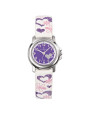 Montre enfant Certus coeurs violette