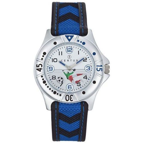 Montre enfant Certus foot bleue