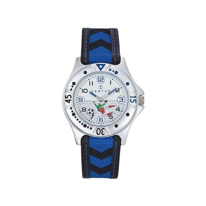 Montre enfant Certus foot bleue
