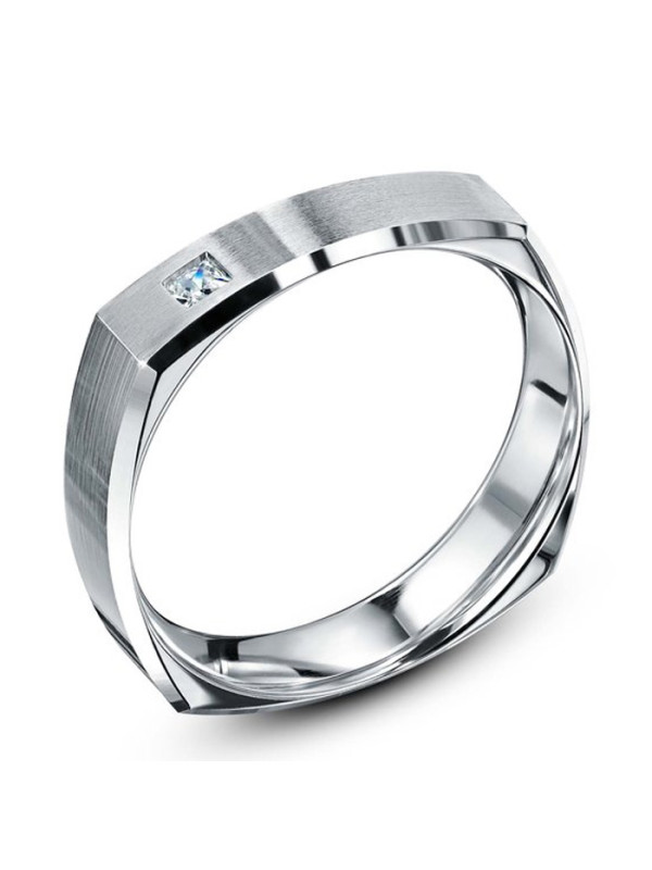 Alliance de mariage Or blanc et Diamant