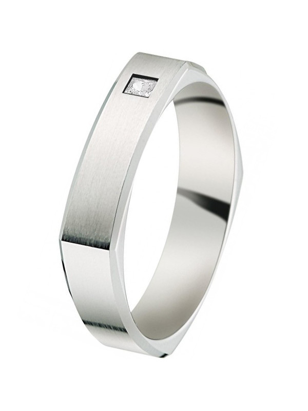 Alliance de mariage Or blanc et Diamant