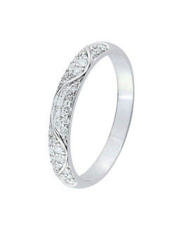 Alliance de mariage Or blanc et Diamant