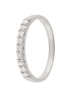 Alliance de mariage Or blanc et Diamant