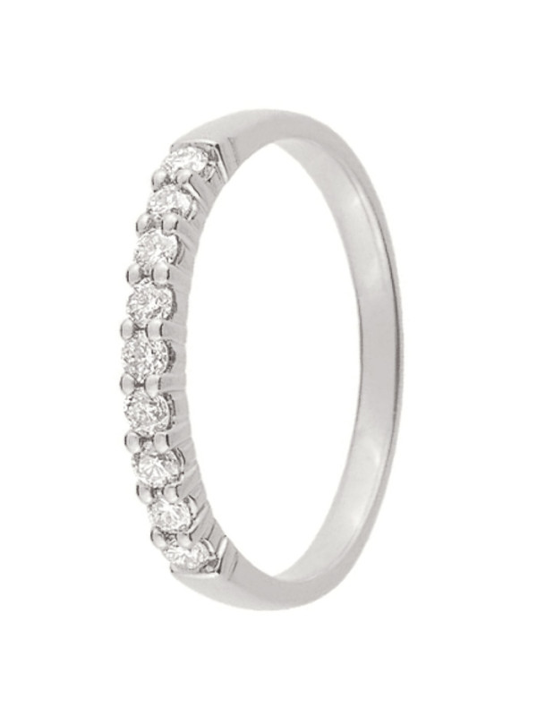 Alliance de mariage Or blanc et Diamant