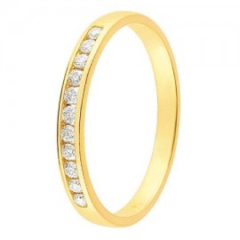 Alliance de mariage Or jaune et Diamant