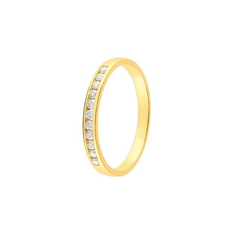 Alliance de mariage Or jaune et Diamant