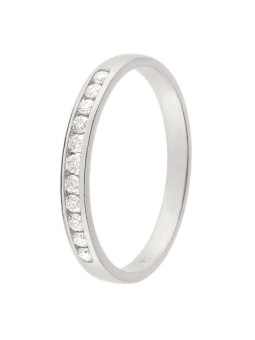 Alliance de mariage Or blanc et Diamant