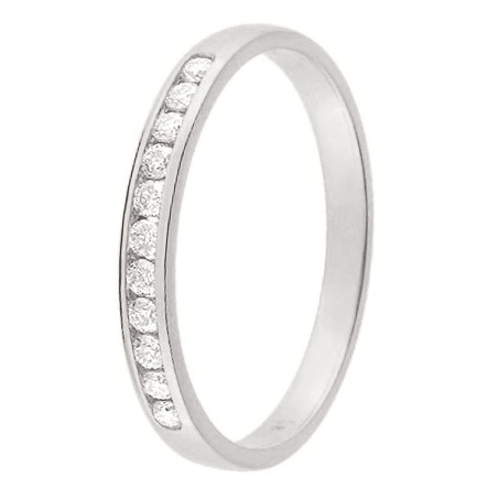Alliance de mariage Or blanc et Diamant