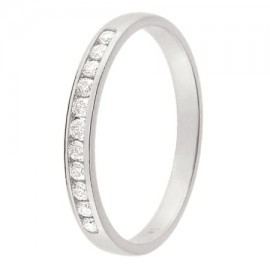 Alliance de mariage Or blanc et Diamant
