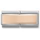 Maillon Nomination classic double Plaque lisse Or rose 