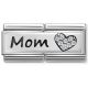 Maillon Nomination classic double Plaque lisse Argent Mom