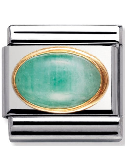 Maillon Nomination classic emeraude ovale