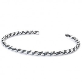 Bracelet jonc torsadé Trollbeads en Argent