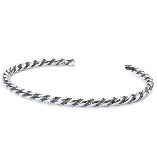 Bracelet jonc torsadé Trollbeads en Argent