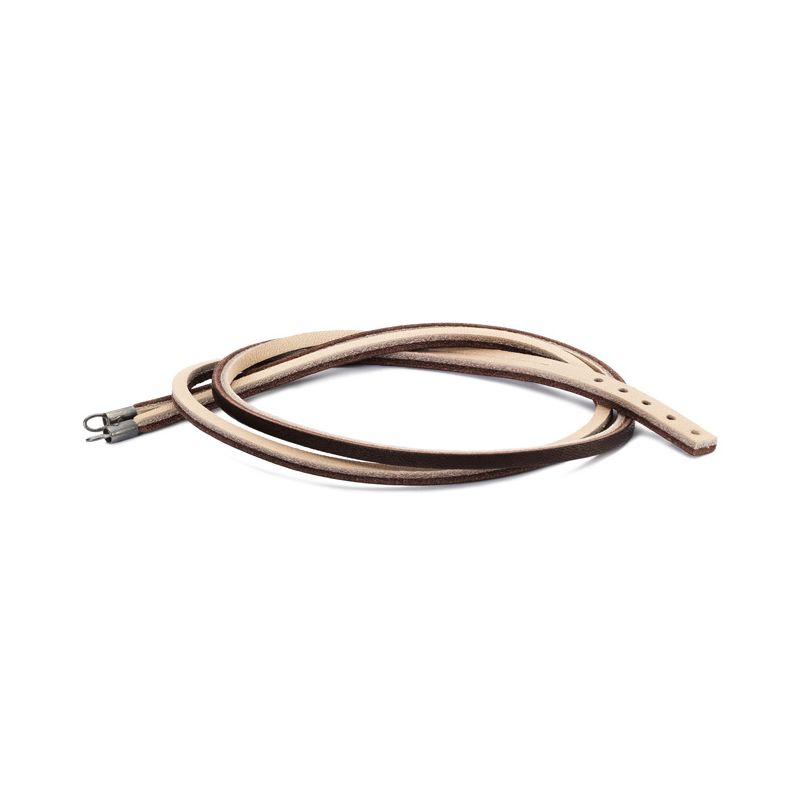 Bracelet cuir Trollbeads marron/gris clair