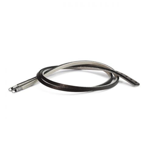 Bracelet cuir Trollbeads noir/gris