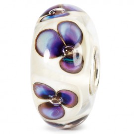 Perle en verre violettes ivoire Trollbeads